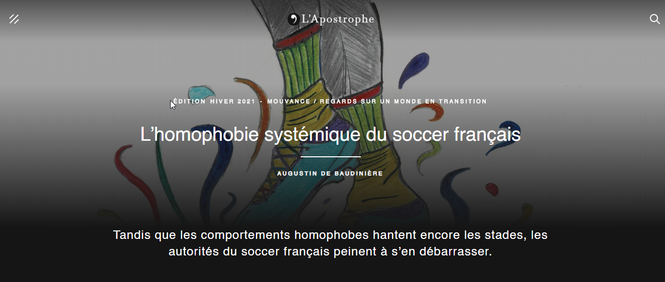 Lhomophobie Syst Mique Du Soccer Fran Ais Les D Gommeuses